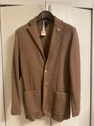LARDINI 브라운 니트 테일러드 자켓