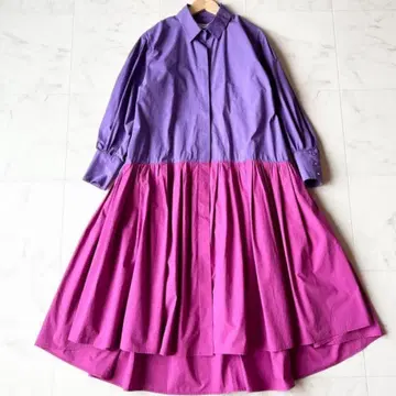 MYLAN 마이런 바이컬러 셔츠 원피스