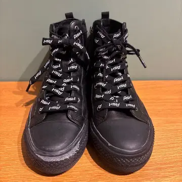ASH 블랙 하이컷 스니커즈