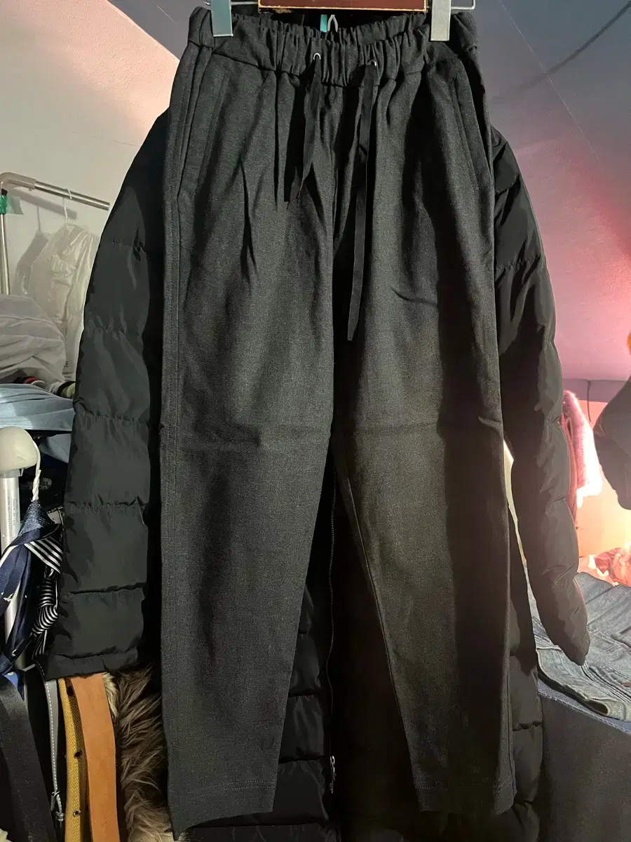 Fleece-lined banded pants