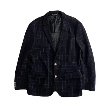 새상품급 HUGO BOSS 테일러드 자켓 체크 네이비 트위드