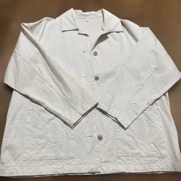 아이보리 코튼 자켓 L 사이즈