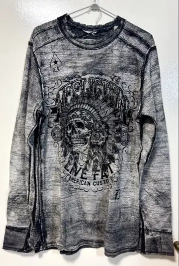 Affliction 스컬 디자인 긴팔 티셔츠