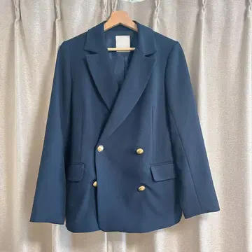 네이비 더블 브레스트 테일러드 자켓 S