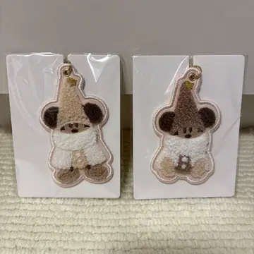 디즈니 크리스마스 2025 릴린린 키체인 아이보리, 브라운