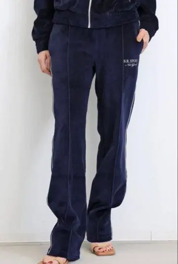 SPORTY&RICH 벨루어 트랙 팬츠