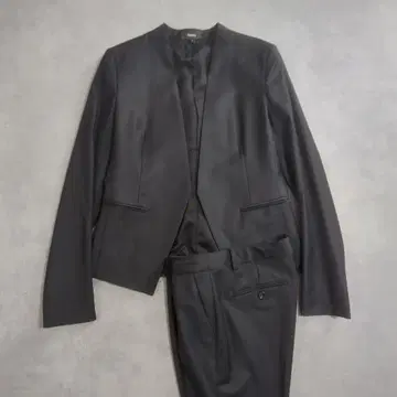 새상품급 현행 Theory 띠어리 노카라 자켓 셋업 블랙