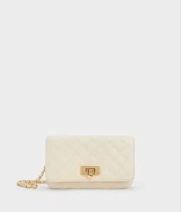 크레시다 퀼트 푸시락 클러치백