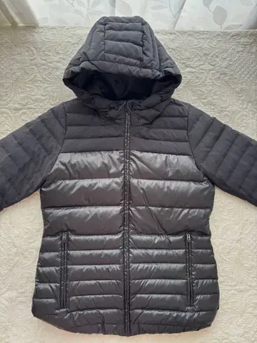 시착만 한 상품 아디다스 adidas 다운 자켓 블랙 L 후드 부착