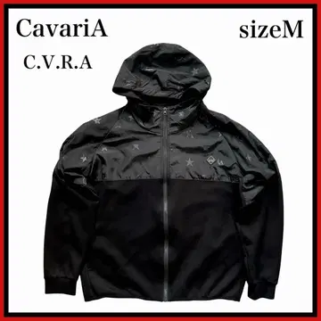 이후 새상품급 CRVA 캬바쿠라 풀 집업 후드티 모노그램 패턴 블랙