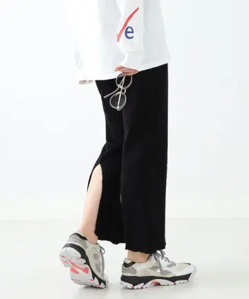 0 블랙 Ray BEAMS 레이 빔즈 와플 힙스터 슬릿 PT 팬츠