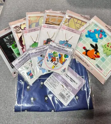 포켓몬 제일복권 토트백 핸드 타월 러버 참 스티커