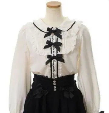 LIZLISA 3 리본 메시지 블라우스