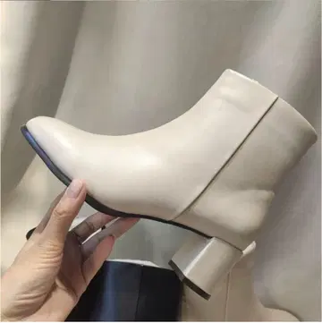 미사용 niko and - 베이지 힐 포함 숏부츠