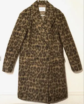 MOUSSY 레오파드 체스터 코트