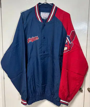 Indians 나일론 자켓 네이비/레드