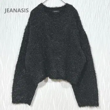 JEANASIS (지나시스) 샤기 니트 라메 믹스 모헤어풍 빅 루즈