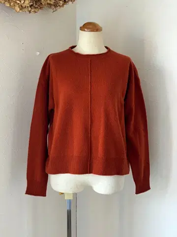 genten 스웨터 벽돌색 캐시미어