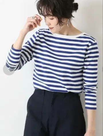 Spick & Span GIZACOTTON 보더 롱 T