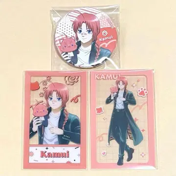 은혼 긴파치 선생님 with CAT 캔뱃지 클리어 시트 카무이