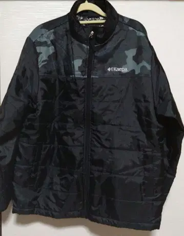 Kappa 퀼팅 자켓 블랙 카모플라쥬 경량 / L 사이즈