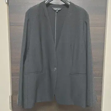 [ 새상품급 ] INDIVI 19 노카라 자켓 블랙