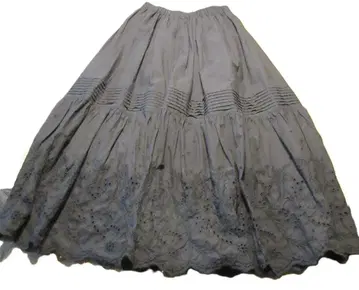 Spick & Span 블랙 코튼 레이스 롱 스커트 36 사이즈