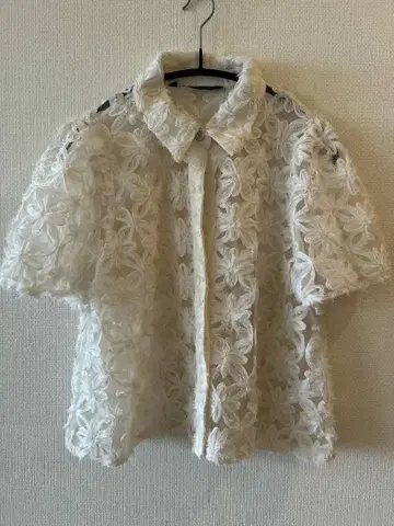 ZARA 꽃무늬 시스루 셔츠