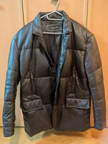 Veste la Vita 최고급 램 가죽 양가죽 다운 자켓 블랙 M