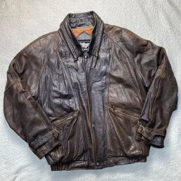 레어 Type A-2 플라이트 자켓 램 가죽 짧은 기장 퀼팅 L