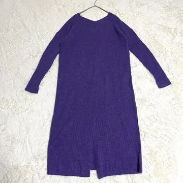 nagonstanse 니트 원피스 퍼플 롱 원피스 M