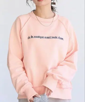 LAVEANGE 라비앙제 빅 사이즈 3L 로고 자수 맨투맨