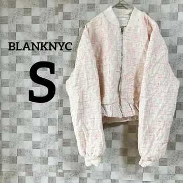 BLANKNYC [ S ] 화이트 핑크 계열 봄버 자켓