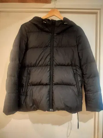 [MUJI] 후드 부착 블랙 다운 자켓