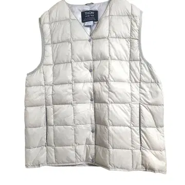 TAION 다운 베스트 여성용 XL 아이보리 경량 이너 다운