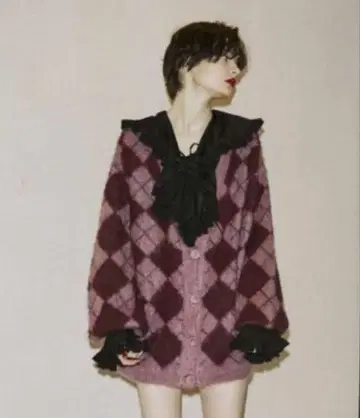 jouetie 패턴 V넥 가디건