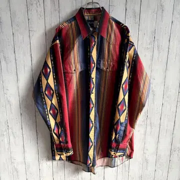 랭글러 치마요 패턴 웨스턴 셔츠 긴팔 셔츠 wrangler 패턴 셔츠