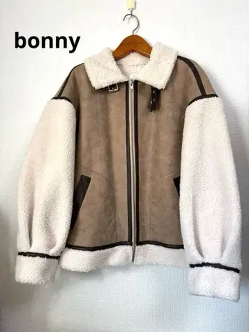 bonny 보니 페이크 무스탕 오버사이즈 보아 자켓 새상품급