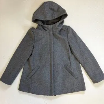 쿠미쿄쿠 울 후드 부착 숏코트