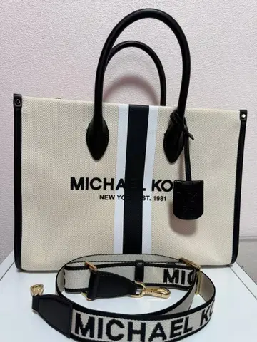 MICHAEL KORS 토트백 아이보리/블랙