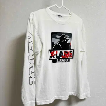 XLARGE x B.LEAGUE 콜라보 롱T 화이트 S 사이즈
