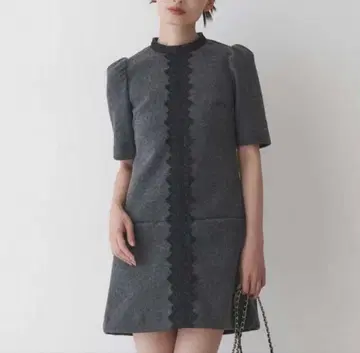 머큐리 듀오 바이컬러 레이스 미니 원피스