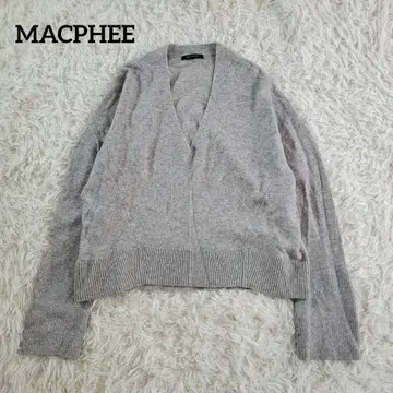 맥피 캐시미어 혼방 오버 니트 V넥 드롭 숄더 루즈핏