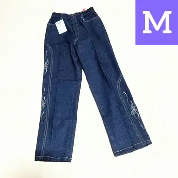 꽃무늬 자수 청바지 스트레이트 데님 여성용 [ 새상품 택 포함 ]