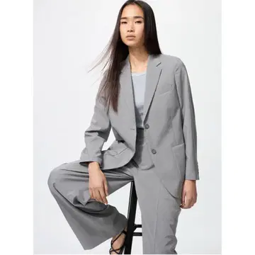 미사용 택 포함 UNIQLO 자켓 릴랙스 핏 테일러드 자켓