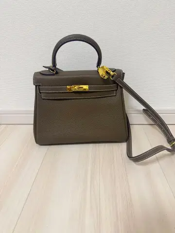 브라운 핸드백 골드 금장 장식 세레모니 백