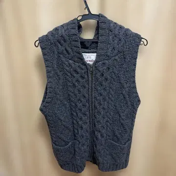 Maomade 후드 부착 니트 베스트 그레이