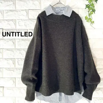 UNTITLED 니트 이탈리아제 새상품급 언타이틀 양모 니트 카키색