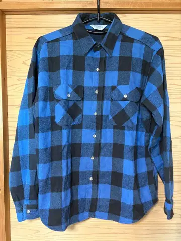 파이브 브라더 버팔로 체크 플란넬 셔츠 USA 제조 삼각형 택