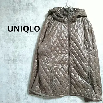 유니클로 퀼팅 코트 충전솜 다운 풀 집업 후드 부착 겉옷 경량